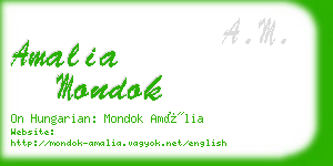 amalia mondok business card